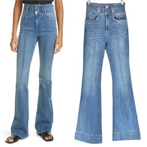 FRAME Le Catroux Center Seam High Waist Stretch Flare Jeans in Ashton Size 26